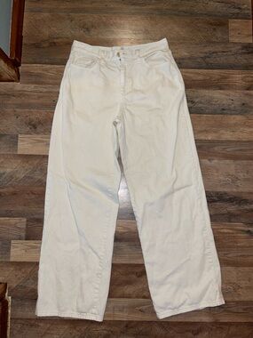 Universal Thread Cream Wide-Leg Jeans High rise size 8 R 30 inch inseam